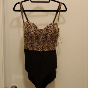 Forever 21+ leopard one piece bathing suit